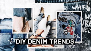 'DIY Distressed Denim Trends UNISEX (7 Tumblr Inspired DIYS) - 2017 Imdrewscott'