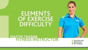 'Elements of Exercise Difficulty'