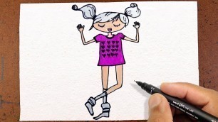 'Como Desenhar BONEQUINHA Tumblr Fashion , How to Draw | COLORINDO E DESENHANDO'