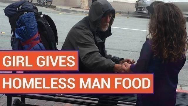 'Kind Little Girl Gives Her Food To A Homeless Man Video 2016 | Daily Heart Beat'