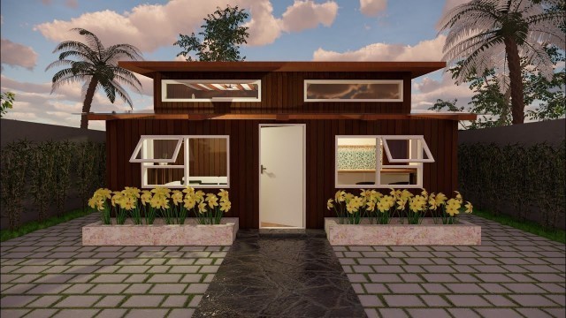 'Small House Design Ideas 6x5 with loft wood material'