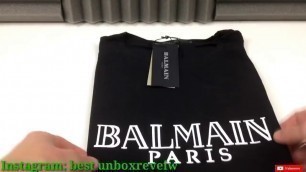 'unboxing aliexpress/ioffer/dhgate : t-shirt balmain paris'