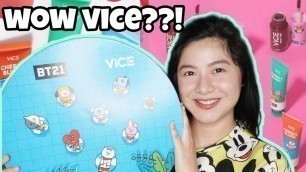 'VICE COSMETICS x BT21 Part 2 CHEEKY BLUSH & DEWY TINT FULL SWATCHES + REVIEW!!!'