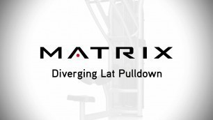 'Matrix Fitness: Aura Diverging Lat Pulldown Setup & Movements'