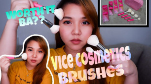 'VICE COSMETICS BRUSHES REVIEW & COMPARISON | Vlog#007'