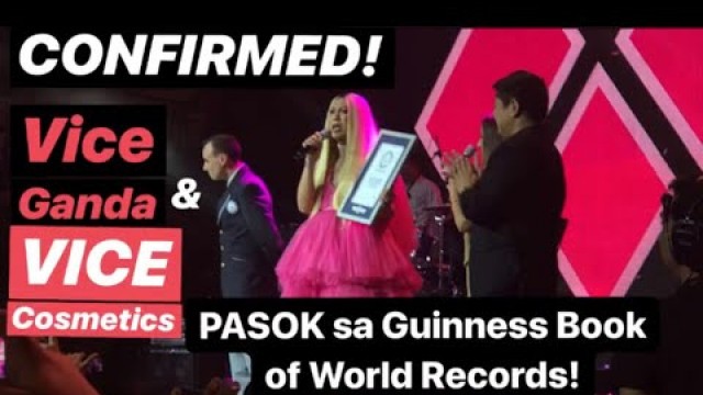 'UNKABOGABLE! VICE Cosmetics ni VICE Ganda, PASOK na sa GUINNESS Book of World Records!'