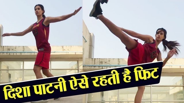 'Disha Patani shares her low spinning sweep kick exercise video | Boldsky'