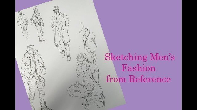 'Sketching men\'s fashion from reference'