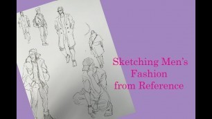 'Sketching men\'s fashion from reference'