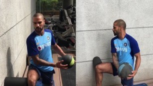 'Shikhar Dhawan Rotational Workout'