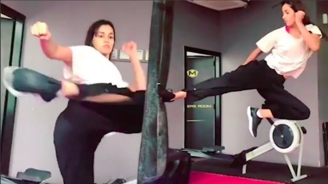 'Disha Patani\'s Workout Video & Stunts Rehearsals'