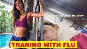 'Disha Patani continues her gym routine despite flu'