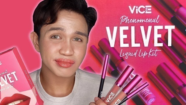 'NEW! Vice Cosmetics PHENOMENAL VELVET LIQUID LIP KIT | First Impression, Demo & Review'