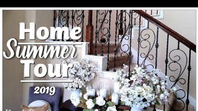 'Summer Home Decor Tour 2019 | Coastal Cottage Farmhouse Decor | Front and Back Porch Decor'