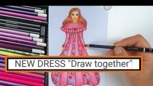'How to Draw New Dress - Fashion Sketching Draw Together'