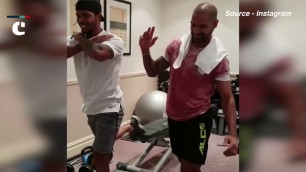 'With Shikhar Dhawan, Umesh Yadav is spotted sweating in the gym ahead of five Test match series'