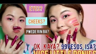 'PHP 98.75 VICE COSMETICS?! FOR MY EYES, CHEEKS & LIPS: OK KAYA? I TRIED! || VICE GANDA'