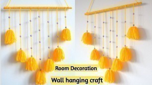 'DIY Yarn wall Hanging|Home decoration ideas|Wall Decor Ideas|Easy Craft Ideas|diwali decoration 2020'