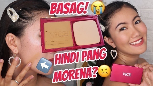 'NEW DUO FINISH FOUNDATION FROM VICE COSMETICS! ANG ITIM NG  MOREYNA HAHA | Sasay'