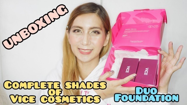 'UNBOXING OF VICE COSMETICS PH DUO FOUNDATION'