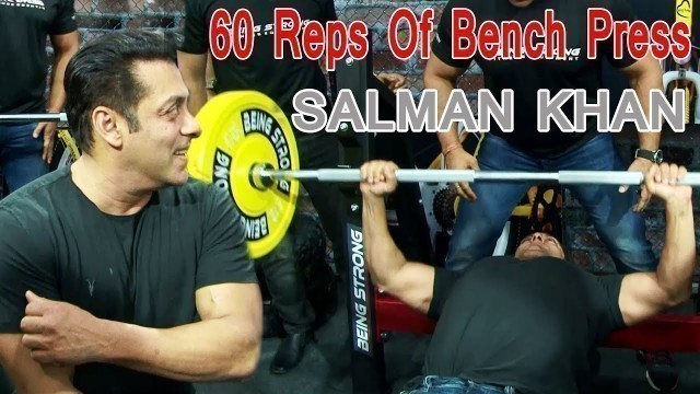 'Salman Khan\'s HARDCORE 60 Reps Bench Press At Being Fit Fitness Center Launch'