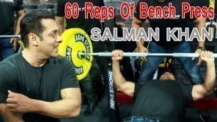 'Salman Khan\'s HARDCORE 60 Reps Bench Press At Being Fit Fitness Center Launch'