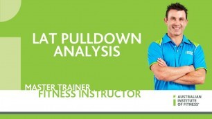 'Lat Pulldown Analysis'