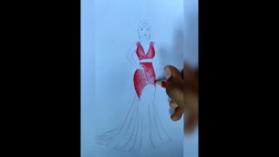 'How to draw Fashion Sketches- Step by Step Full video'