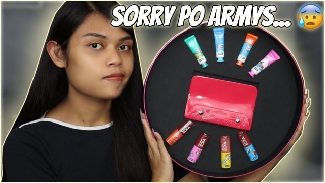 'VICE COSMETICS BT21 PART 2 ON DARK SKIN & LIPS!!! WAG KAYU MAGALIT SA AKIN ARMYS HUHU! (GIVEAWAY)'