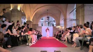 'Fashion Show - Dress with Geometric Forms, Fashion Parade Treviso Italy'