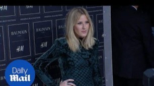 'Ellie Goulding puts on a leggy display at Balmain H&M show - Daily Mail'