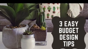 'Great HOME design or staging on a BUDGET | 3 simple steps for beginners'