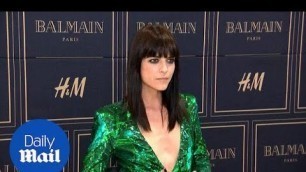 'Selma Blair wears plunging green dress at H&M Balmain launch - Daily Mail'