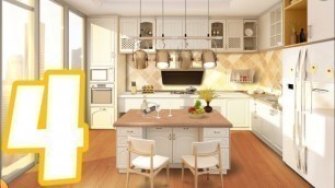 'MY HOME DESIGN DREAMS - Gameplay Walkthrough Part 4 iOS / Android - Sunny Kitchen Restored'
