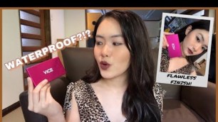 'WATERPROOF POWDER?!? VICE COSMETICS DUO FINISH FOUNDATION REVIEW | Sarina Saito'