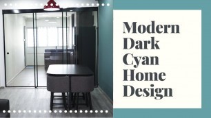 'Renovation Singapore | Modern Dark Cyan Home Interior Design'