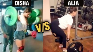 'Alia Bhatt V/S Disha Patani UNBELIEVABLE Intense Workout Video | WATCH!'