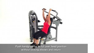 'Matrix Fitness   Aura Shoulder Press Setup & Movements eqSPtPg3HD8'