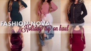 'Fashion nova HOLIDAY try on haul'