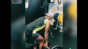 'Shikhar Dhawan At Gym Work before 1st ODI In New Zealand.'