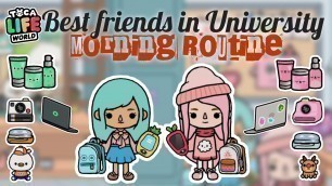 'BEST FRIENDS IN UNIVERSITY MORNING ROUTINE | TOCA LIFE WORLD'