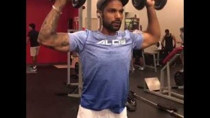 'Shikhar Dhawan sweating it out in Durban with Alcis Sports.'