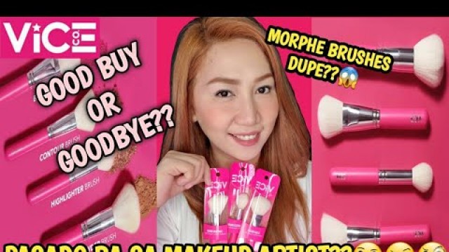 'VICE COSMETICS PINK MAKEUP BRUSHES COLLECTION 1st IMPRESSION + DEMO|FOR BEGINNERS AND PRO NGA BA?'