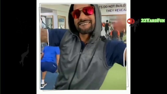 'Shikhar Dhawan got some moves ( Gym move)'