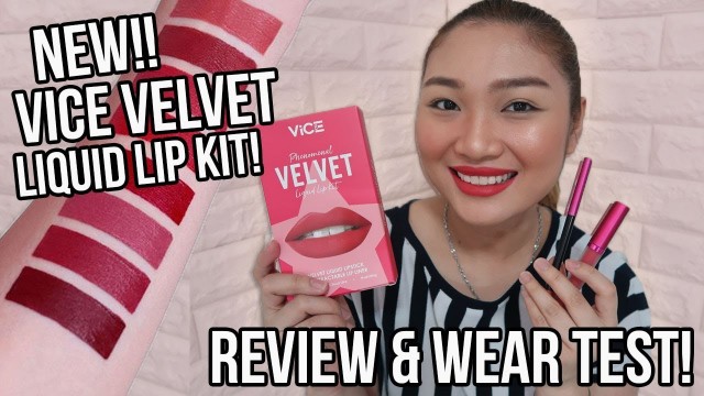 'NEW!! 295 PESOS! VICE COSMETICS VELVET LIP KIT!! REVIEW AND WEAR TEST!'