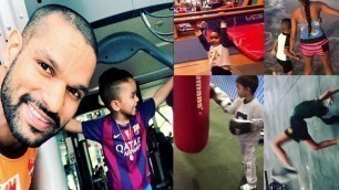 'Shikhar Dhawan\'s son Zoravar is a fitness freak and his daughter specializes in gymnastics skills'