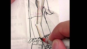 'sketching fashion profile  (yelen Aye)'