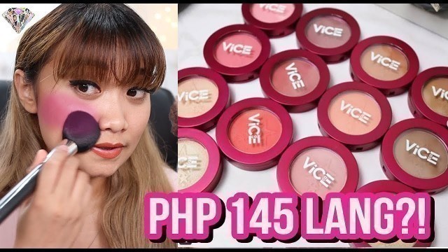 'GRABE KA VICE! BAGONG BLUSH, CONTOUR, & HIGHLIGHTER NG VICE COSMETICS?! SWATCHES REVIEW'