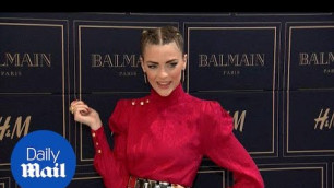 'Jaime King wears red minidress at November Balmain H&M launch - Daily Mail'