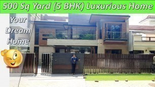 '500 Sq yard 5 bhk bungalow latest luxurious house design with lift sector 60 mohali | 500 Gaj House'